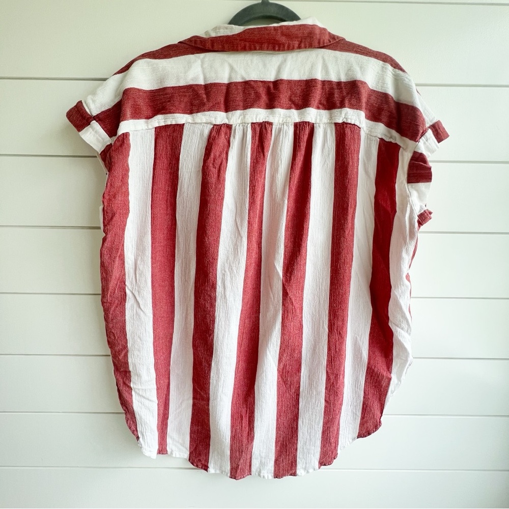 Madewell Central Tunic Shirt in Cara Stripe-med - Picture 7 of 9
